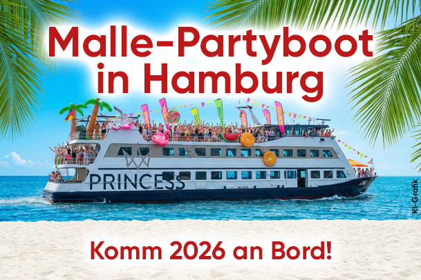 Das Malle-Partyboot in Hamburg